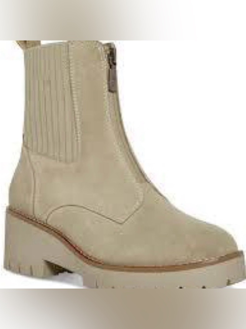 Aqua College Women's Dream Waterproof Zip Booties in Sand Suede Size 6M